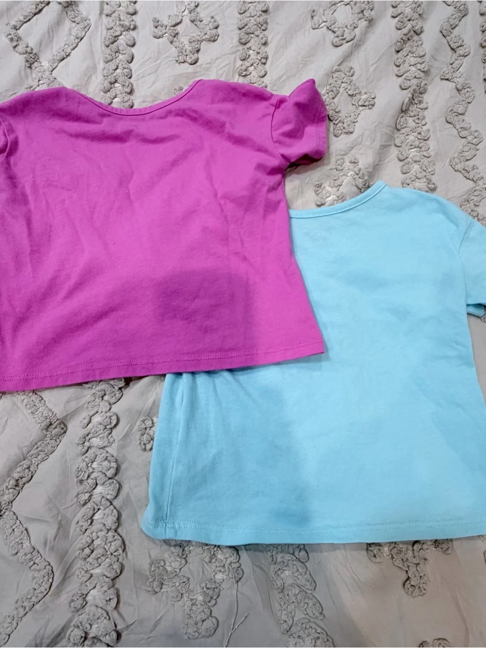 The Children's Place Pink & Light Blue Heart Pocket Short Sleeve Tee Set
